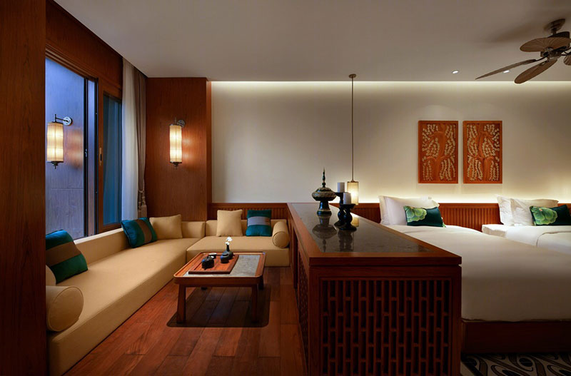Soft decoration for a resort project by George Design