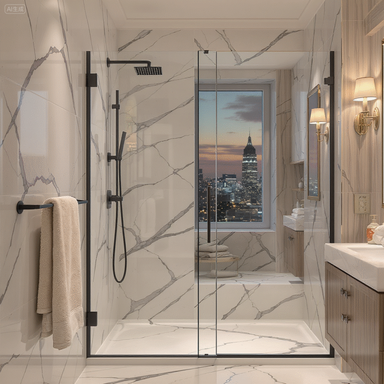 showering door