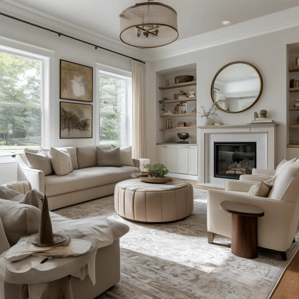 finished living room after whole house renovation