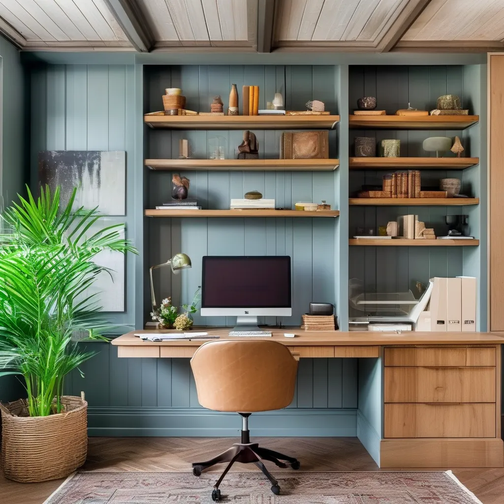 home office renovation ideas built-in desk